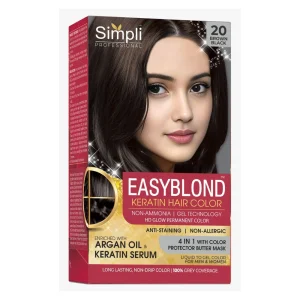 Simpli EasyBlond Keratin Hair Color 20 Brown Black