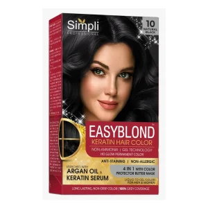 Simpli EasyBlond Keratin Hair Color 10 Natural Black